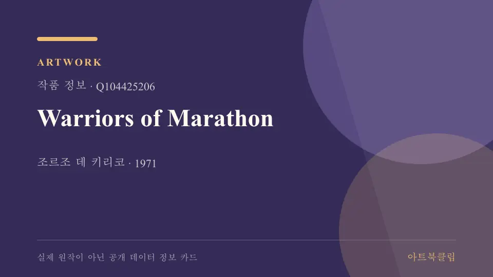Warriors of Marathon의 확인된 기초 정보를 정리한 아트북클립 정보 카드
