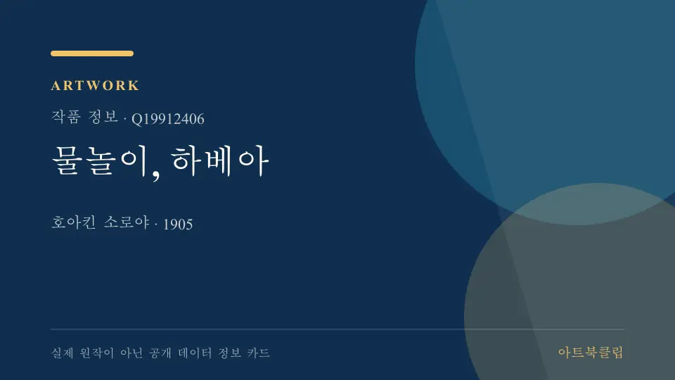 물놀이, 하베아의 확인된 기초 정보를 정리한 아트북클립 정보 카드