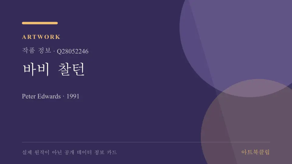 바비 찰턴의 확인된 기초 정보를 정리한 아트북클립 정보 카드