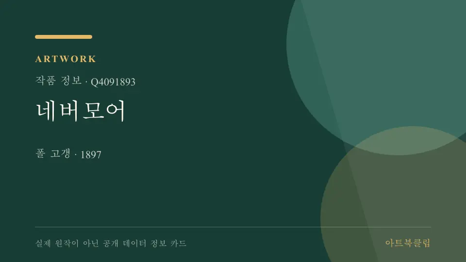 네버모어의 확인된 기초 정보를 정리한 아트북클립 정보 카드