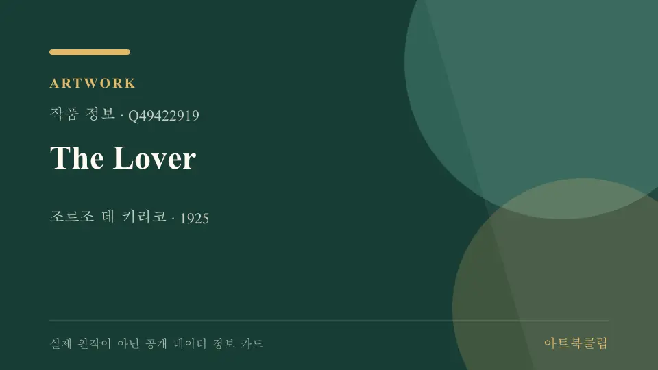 The Lover의 확인된 기초 정보를 정리한 아트북클립 정보 카드