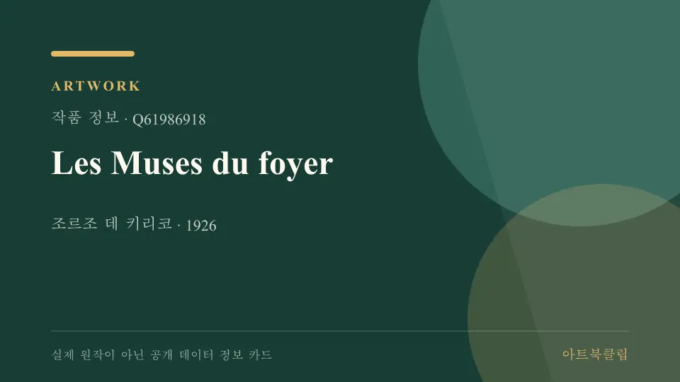 Les Muses du foyer의 확인된 기초 정보를 정리한 아트북클립 정보 카드