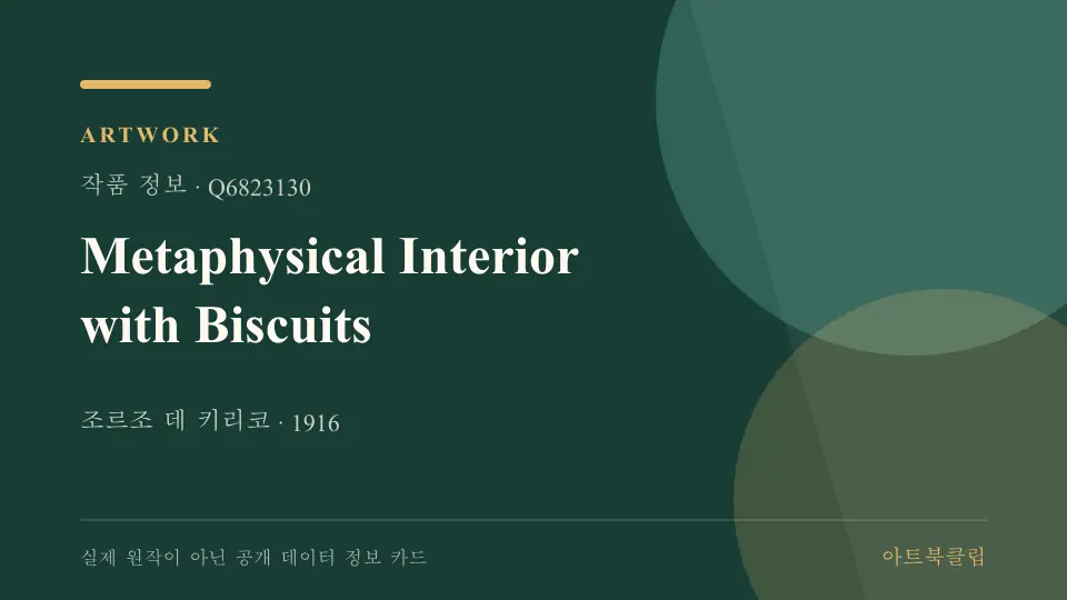 Metaphysical Interior with Biscuits의 확인된 기초 정보를 정리한 아트북클립 정보 카드