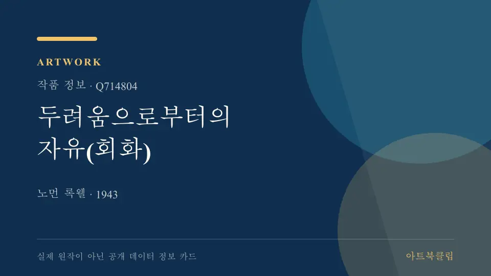 두려움으로부터의 자유(회화)의 확인된 기초 정보를 정리한 아트북클립 정보 카드